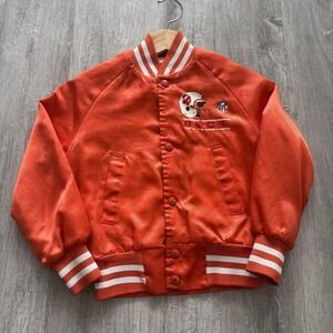 Vintage 1979 Tampa Bay Buccaneers Satin Kids Jacket Youth Small NFL Creamsicle